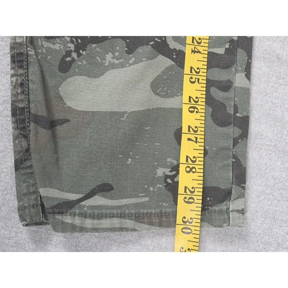 Signature By Levi S67 Pants Mens 32x30 Green Camo Athletic Utility Taper Stretch